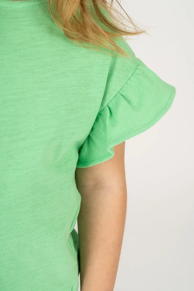 Camiseta bebé niña verde volantes - Imagen 7