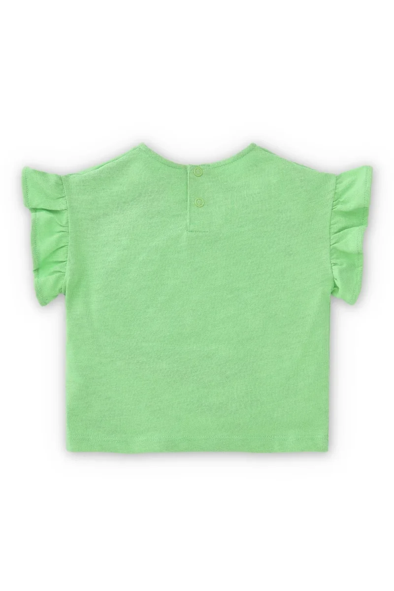 Camiseta bebé niña verde volantes - Imagen 6