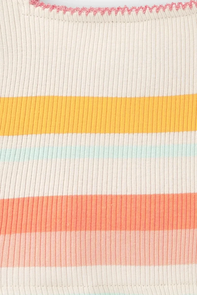 Camiseta niña rayas multicolor - Imagen 7