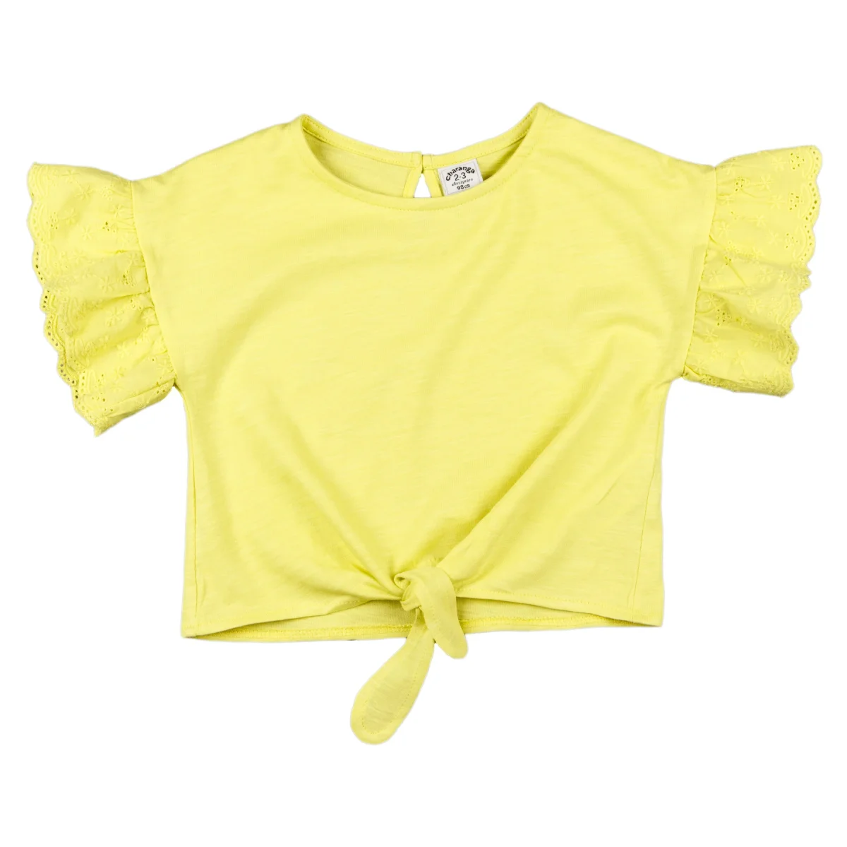 Camiseta niña amarilla con nudo - Imagen 4