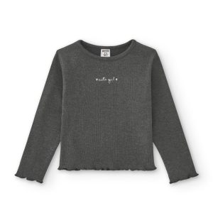 Camiseta de niña gris | Manga larga