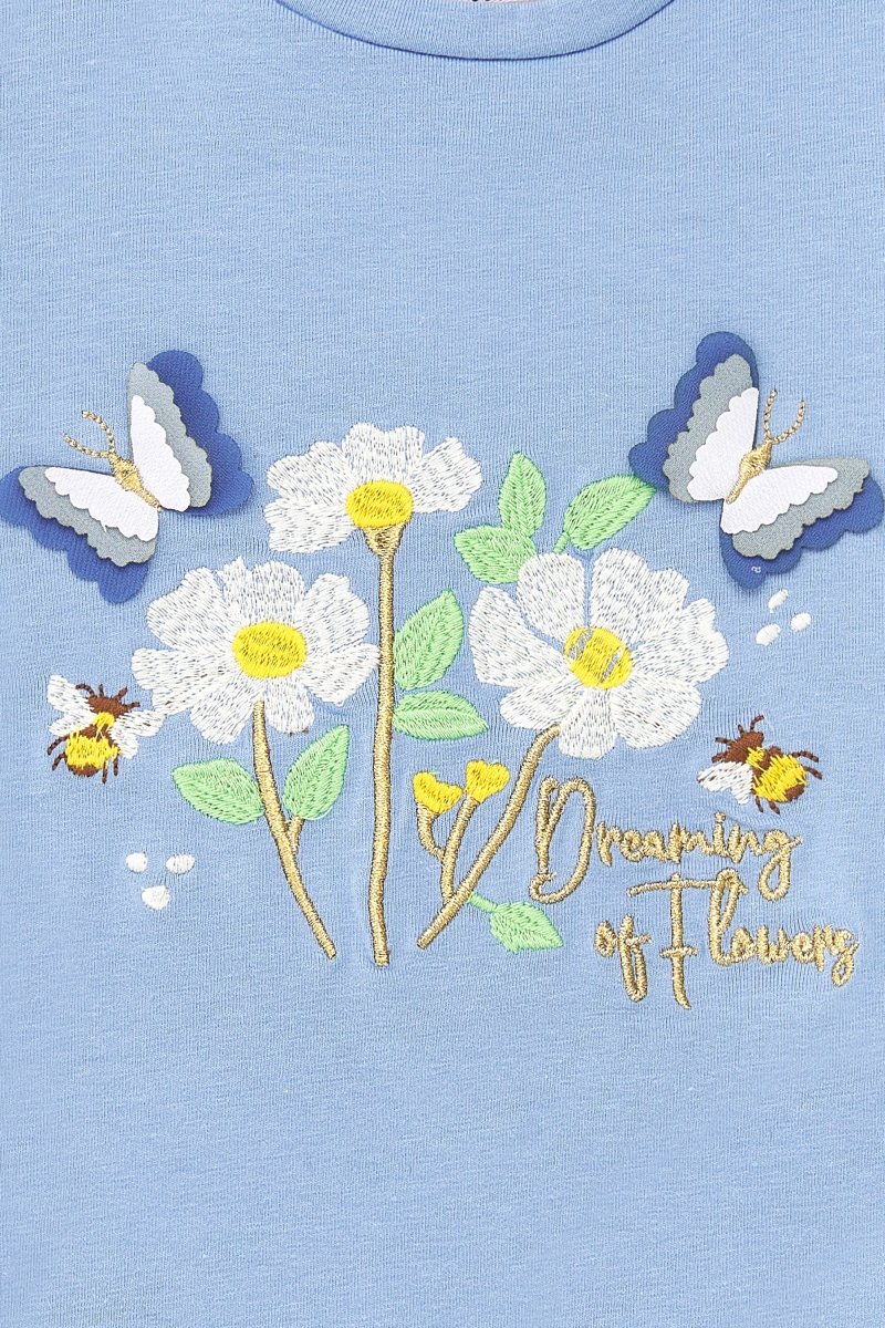Camiseta de niña azulón - Imagen 3
