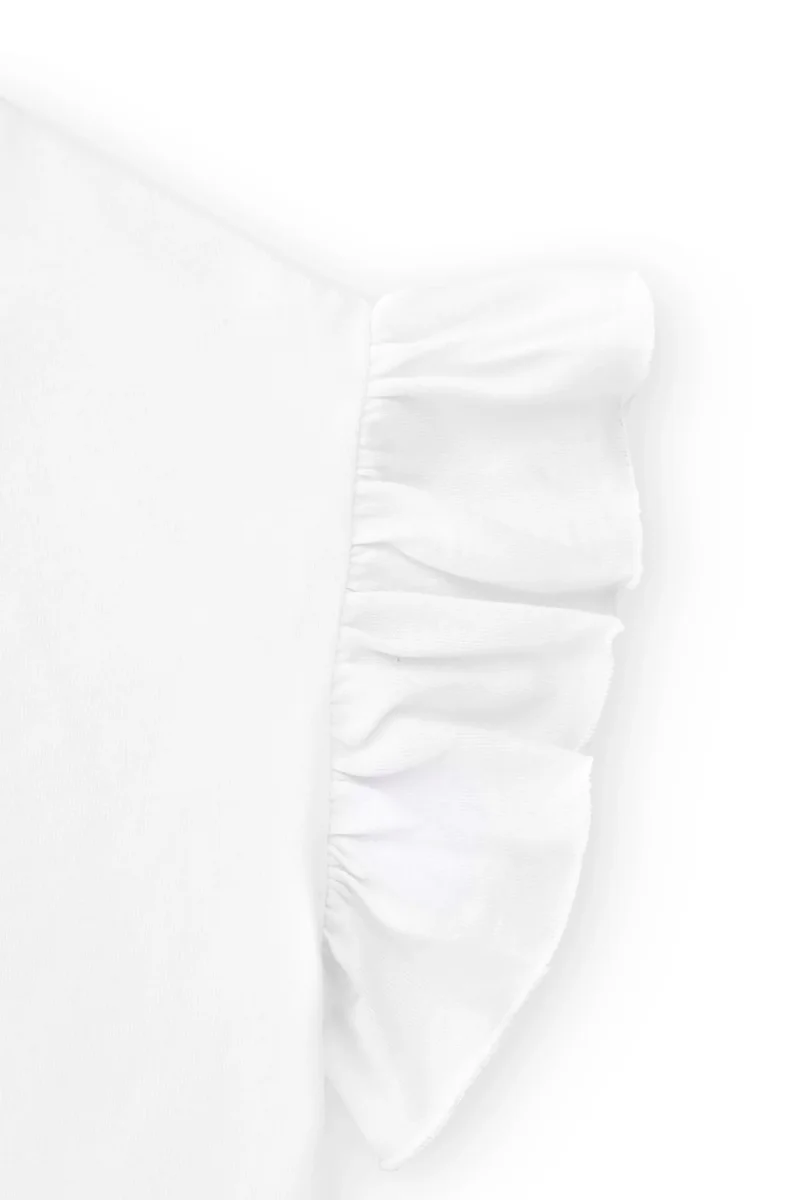 Camiseta de niña blanca manga corta volantes - Imagen 7