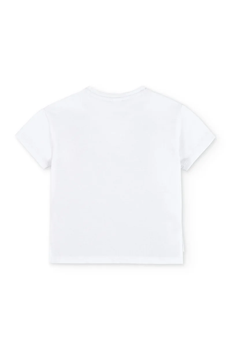 Camiseta de niña blanca manga corta - Imagen 5