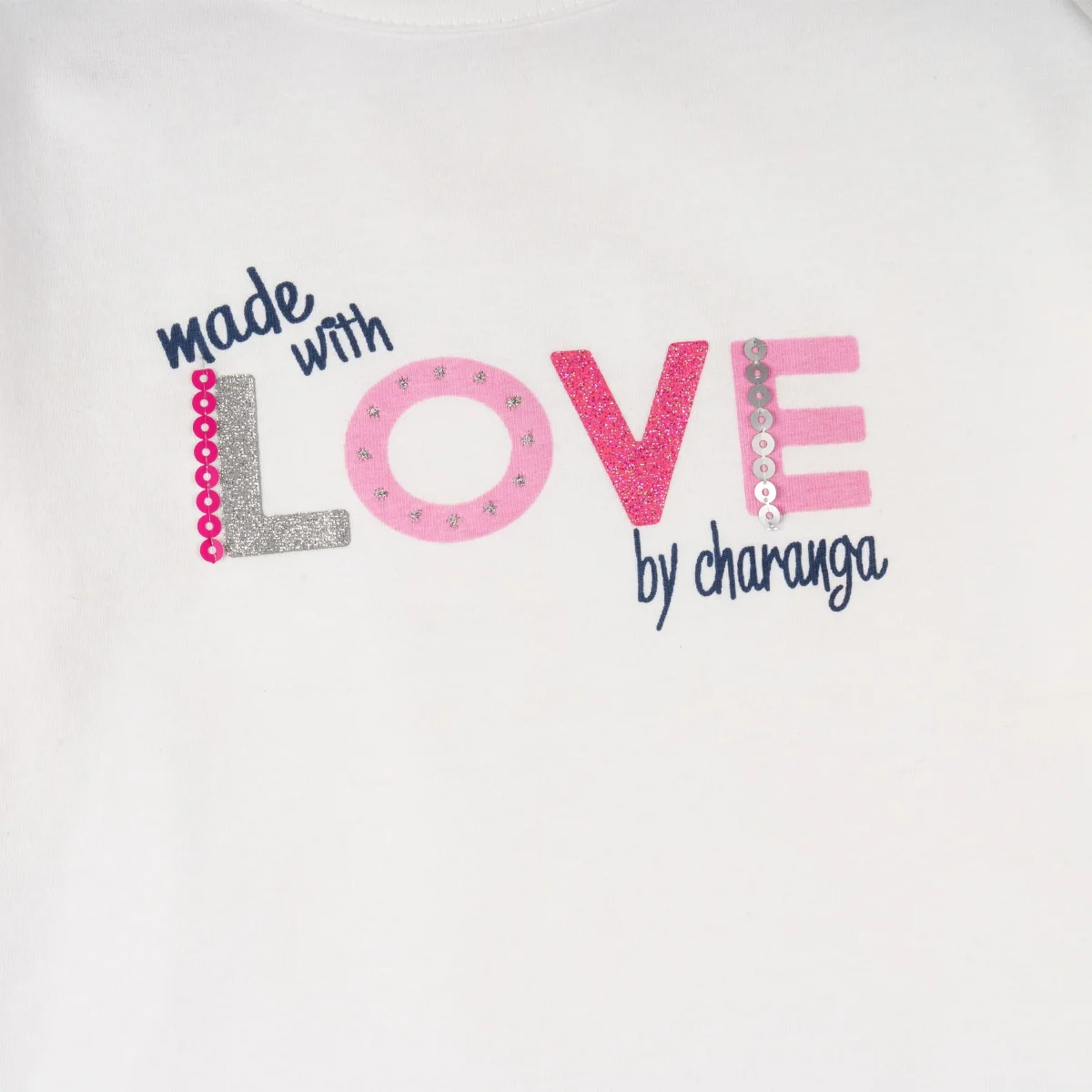 Camiseta manga larga niña blanca LOVE - Imagen 5