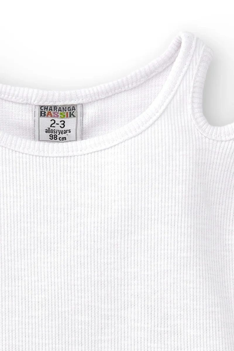 Camiseta de tirantes de niña blanca - Imagen 5