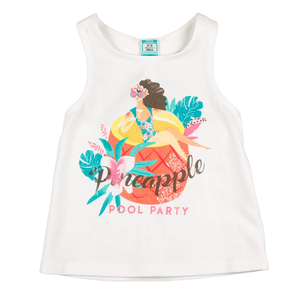 Camiseta niña tirantes piña - Imagen 3