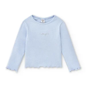 Camiseta de niña celeste | Manga larga