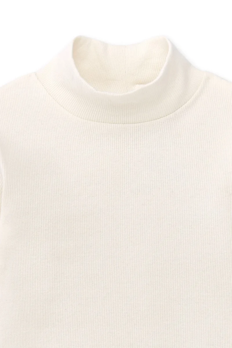 Camiseta niña manga larga blanco roto | Básica - Imagen 5