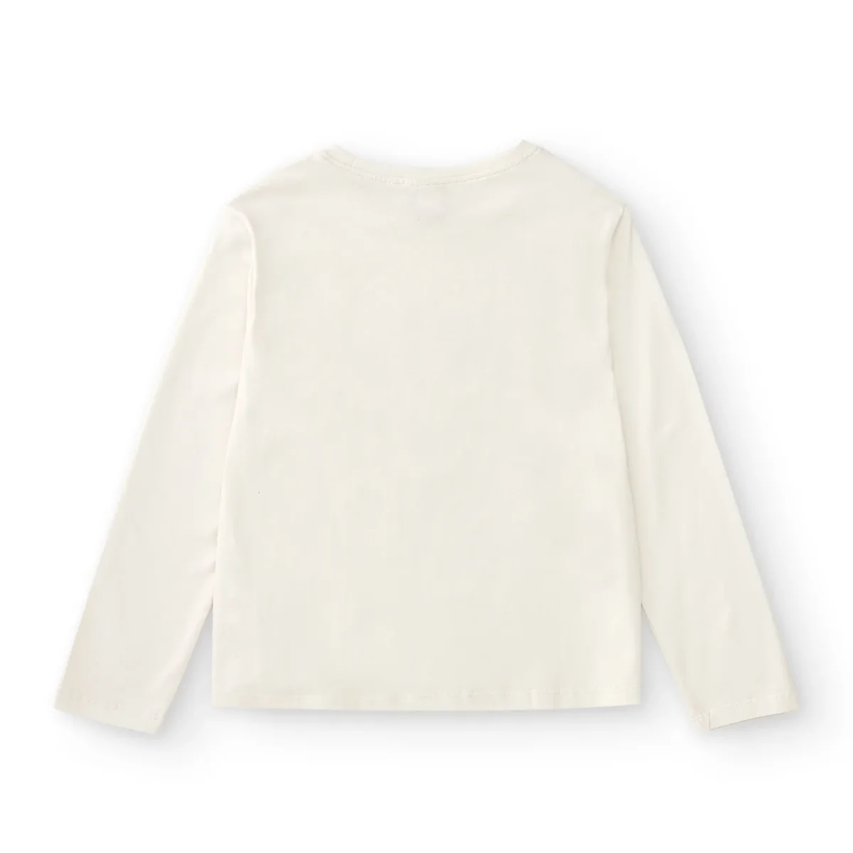 Camiseta manga larga de niña color crudo - Imagen 6