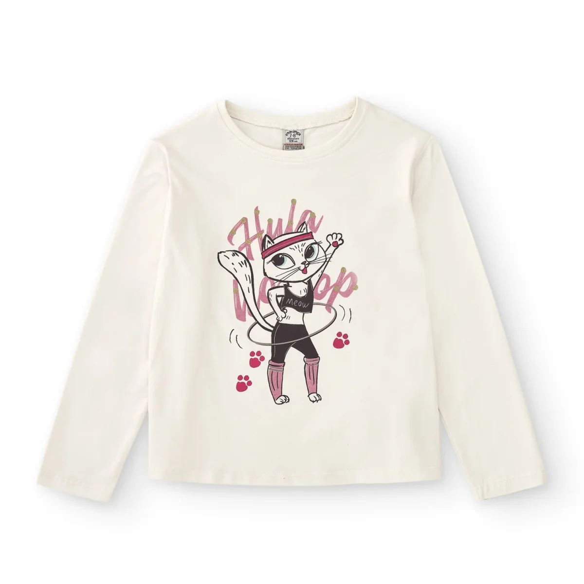Camiseta manga larga de niña color crudo - Imagen 3