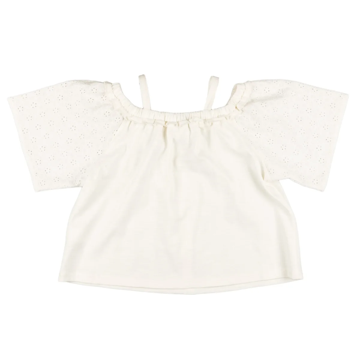 Blusa niña crudo bordado inglés - Imagen 4