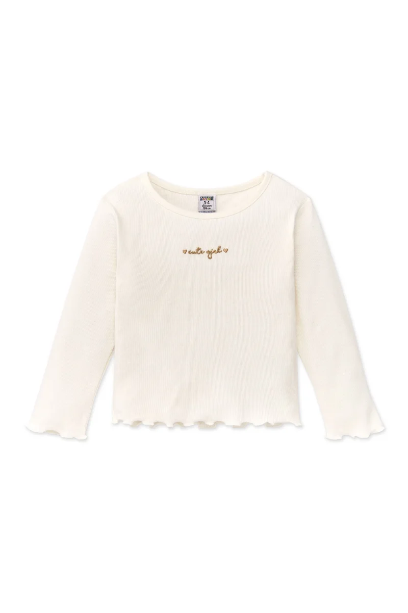 Camiseta de niña beige | Manga larga - Imagen 4