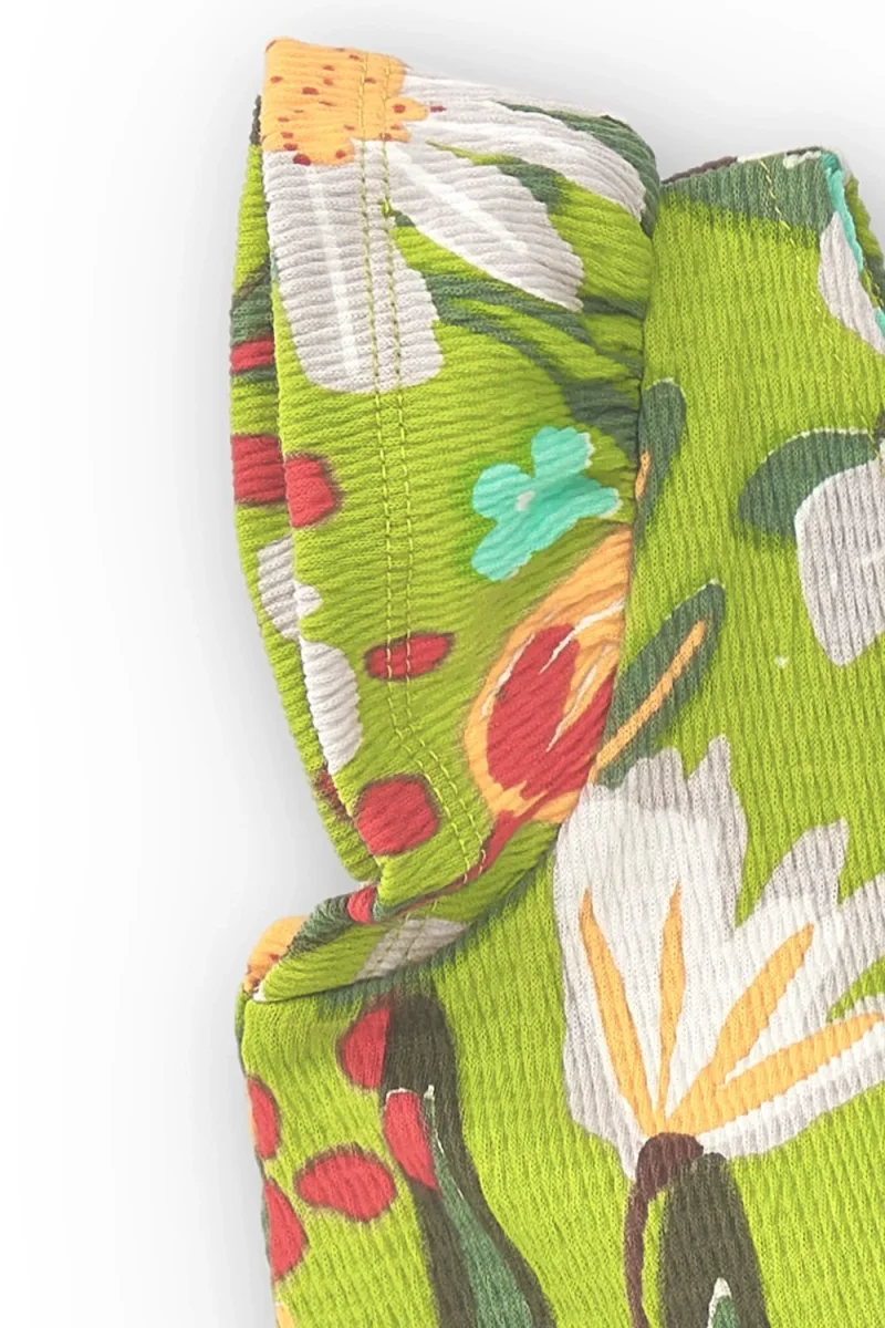 Camiseta niña flores tropicales - Imagen 4