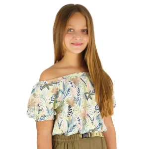 Camiseta de niña estampado flores