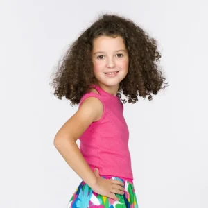 Camiseta de niña fucsia