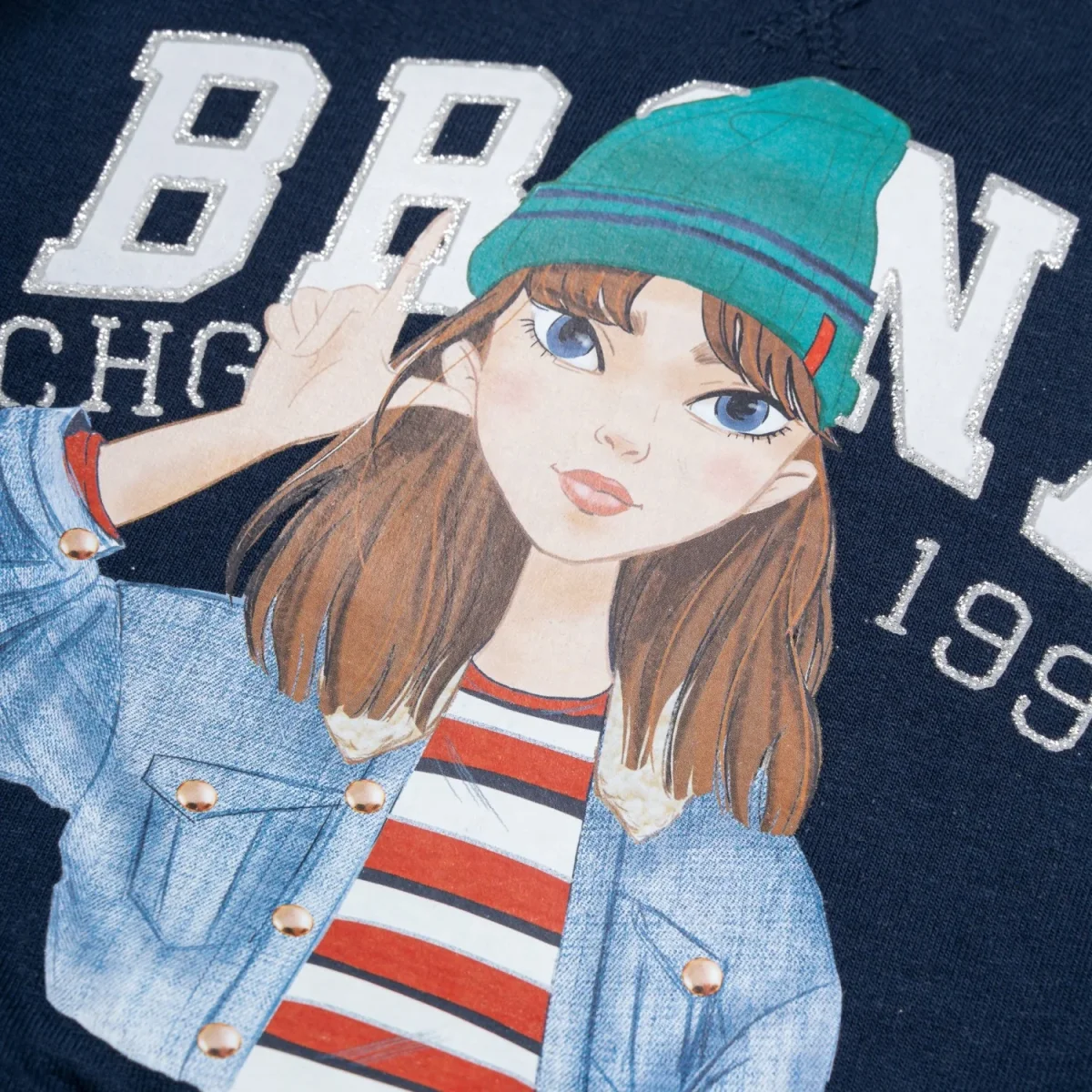 Camiseta manga larga de niña color marino - Imagen 5