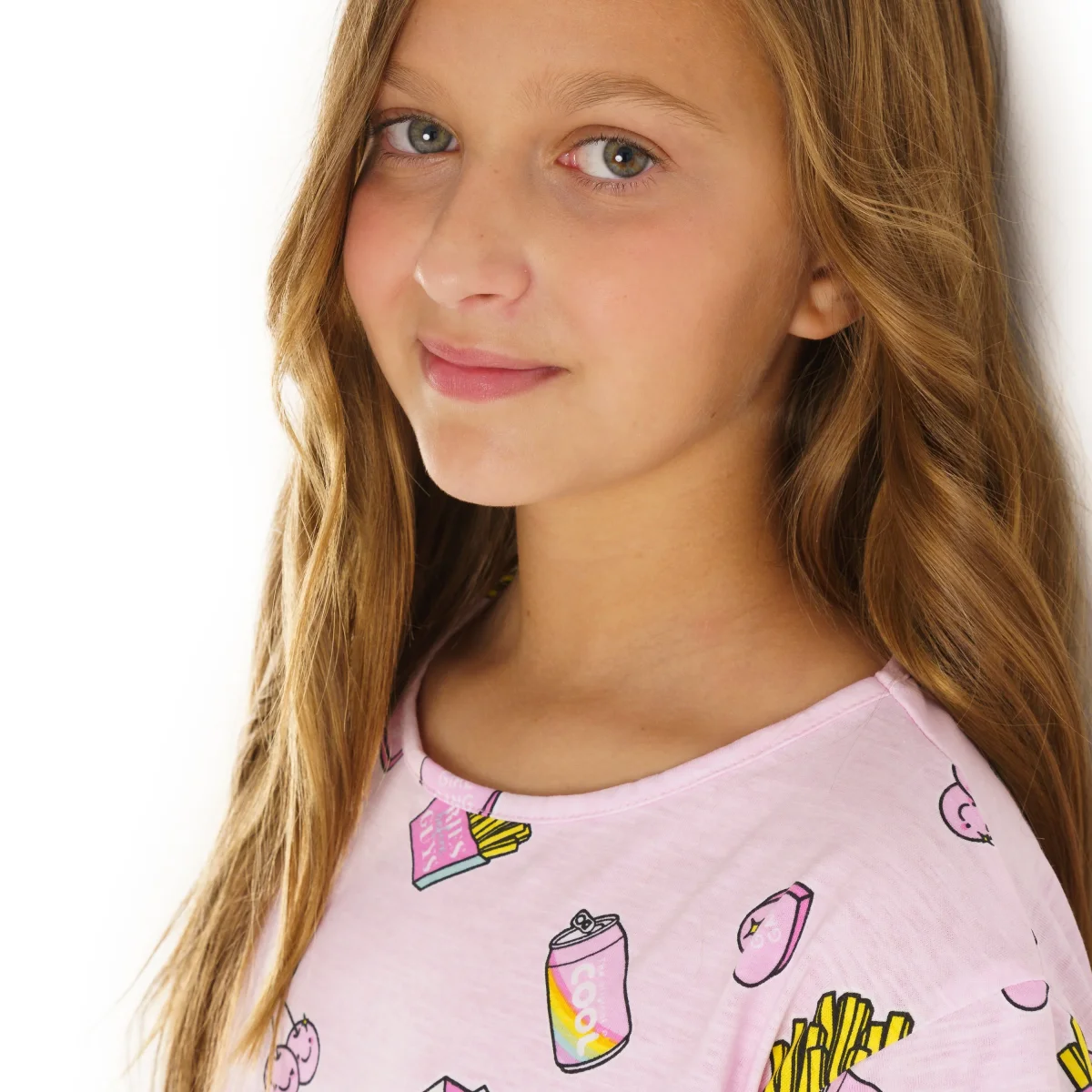 Camiseta niña rosa fast food - Imagen 9