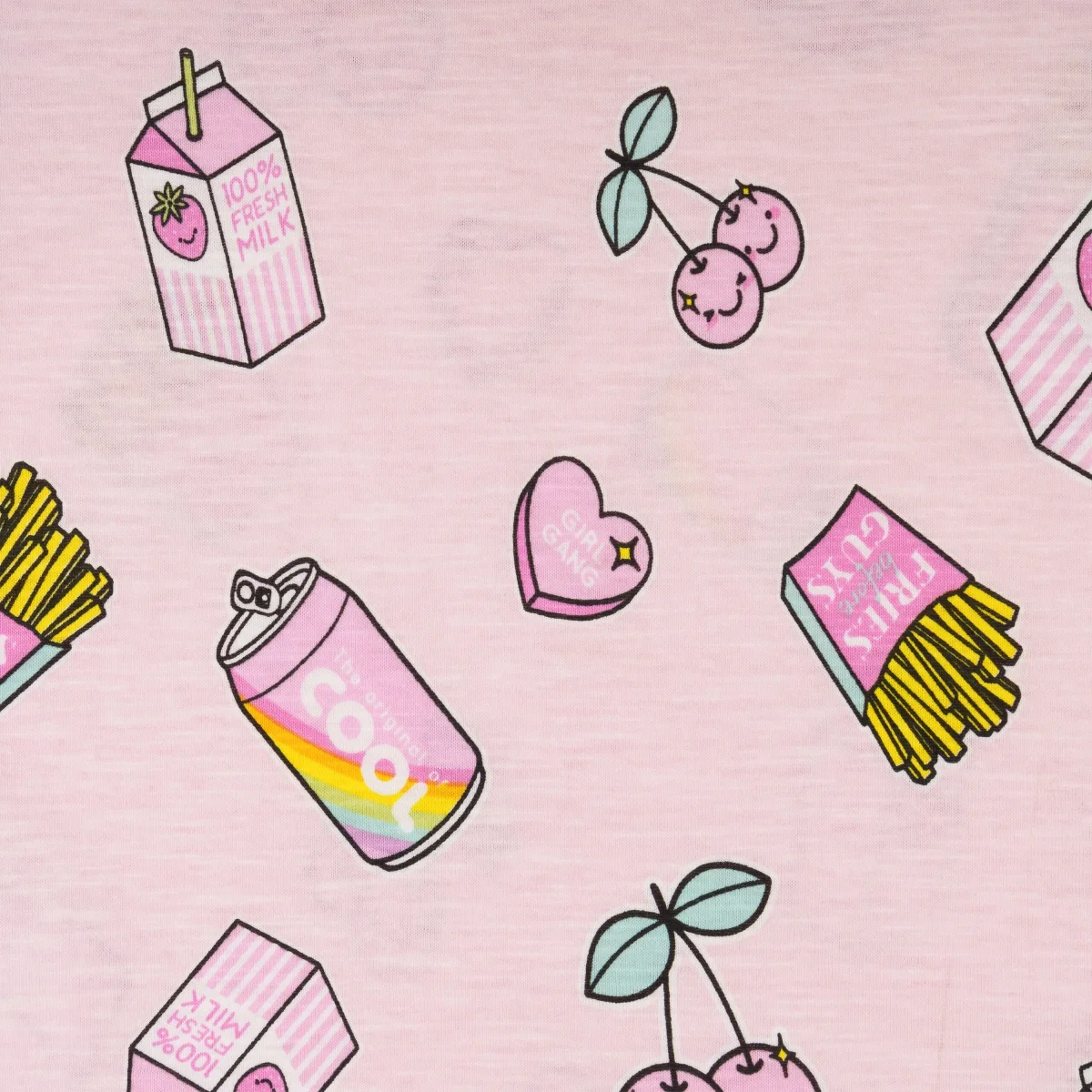 Camiseta niña rosa fast food - Imagen 6
