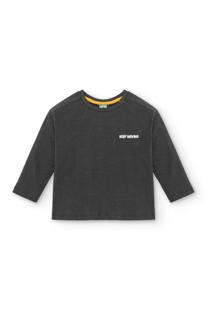 Camiseta manga larga de niño en color antracita skate - Imagen 3