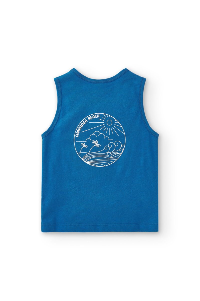 Camiseta sin mangas de niño azul Surf Wave - Imagen 5