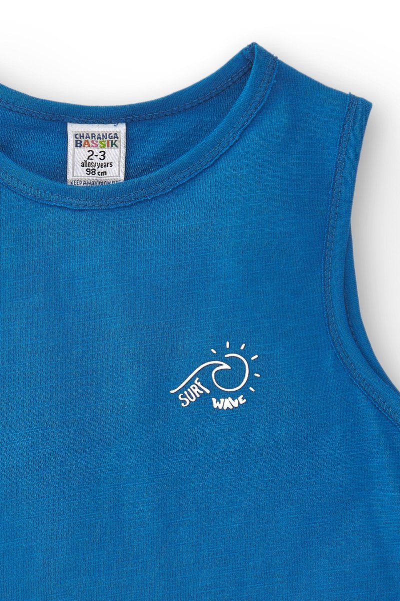 Camiseta sin mangas de niño azul Surf Wave - Imagen 6