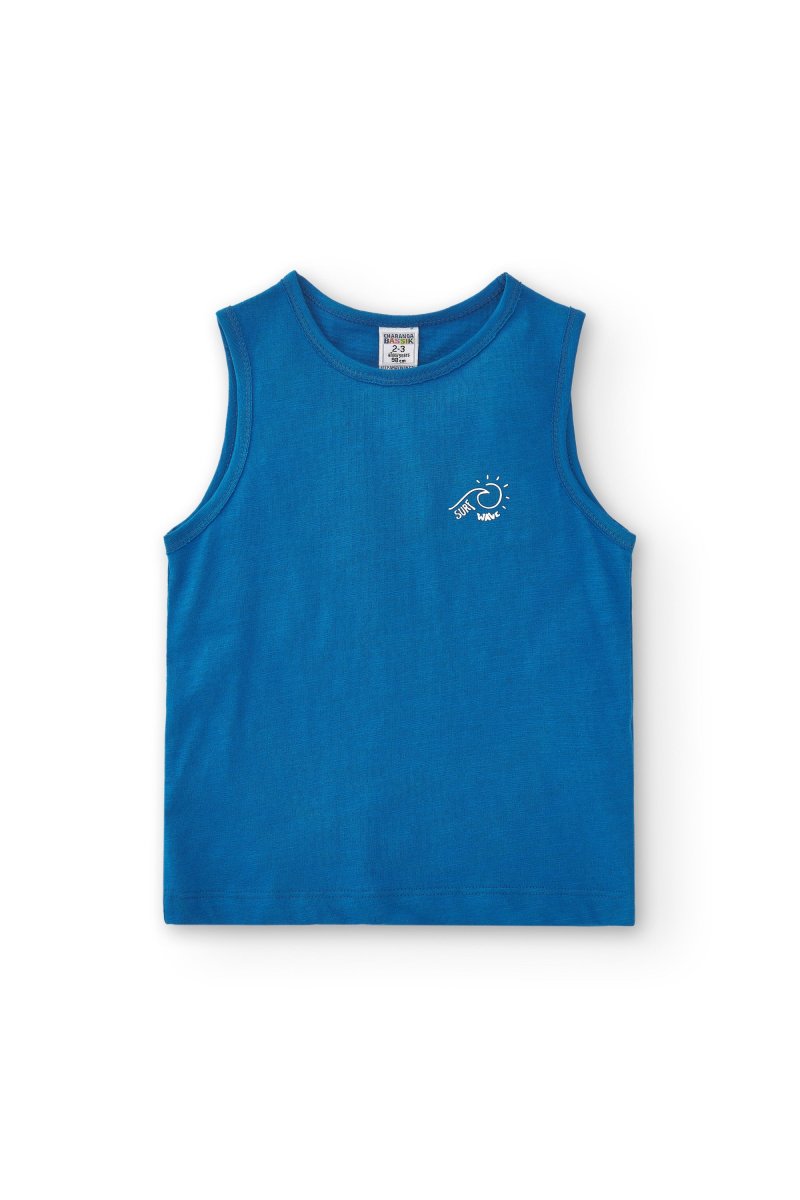 Camiseta sin mangas de niño azul Surf Wave - Imagen 3