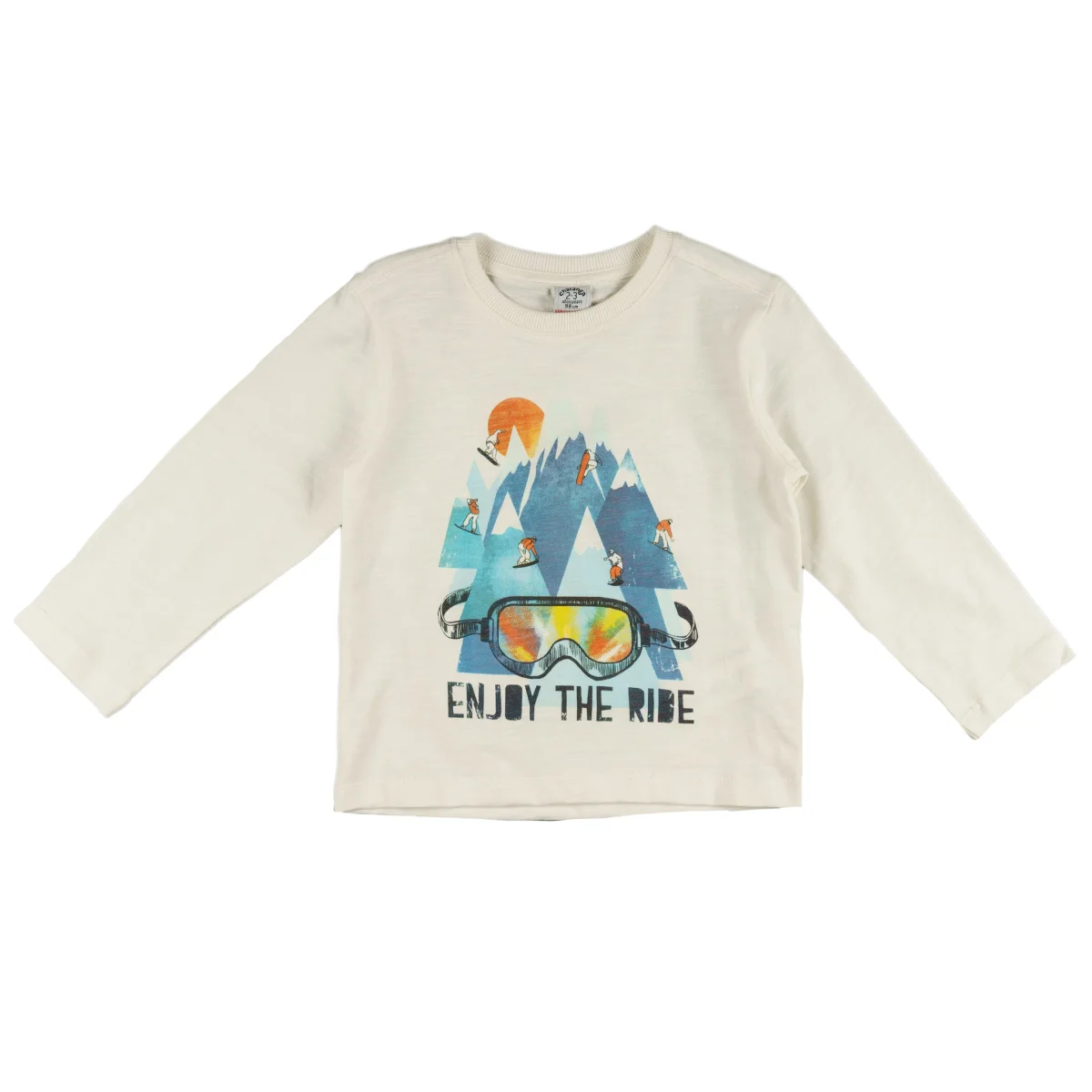 Camiseta manga larga de niño color crudo snowboard - Imagen 7