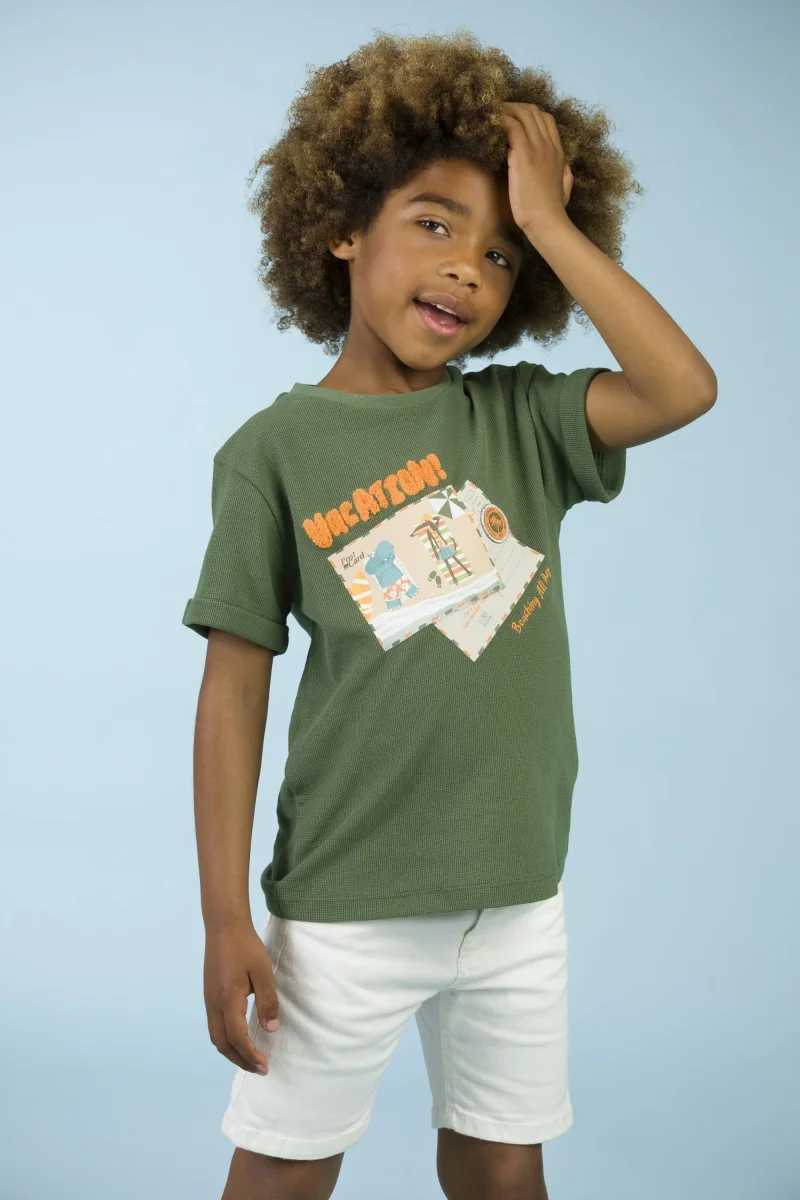 Camiseta de niño kaki - Imagen 2