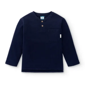 Camiseta manga larga de niño color marino
