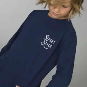 Camiseta manga larga de niño marino street