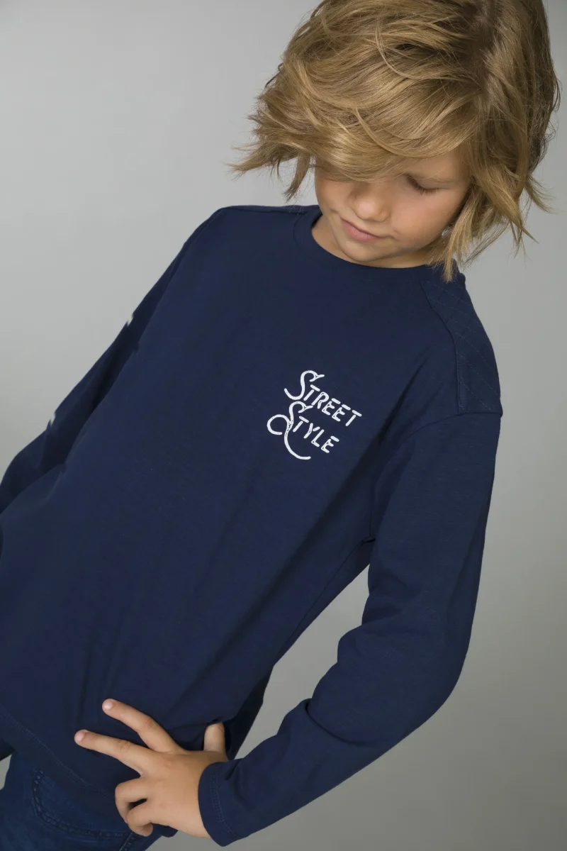 Camiseta manga larga de niño marino street - Imagen 2
