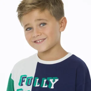 Camiseta mangas largas de niño multicolor
