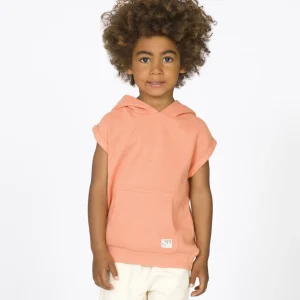 Sudadera sin mangas con capucha niño naranja