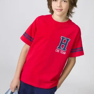 Camiseta de niño rojo "Authentic"