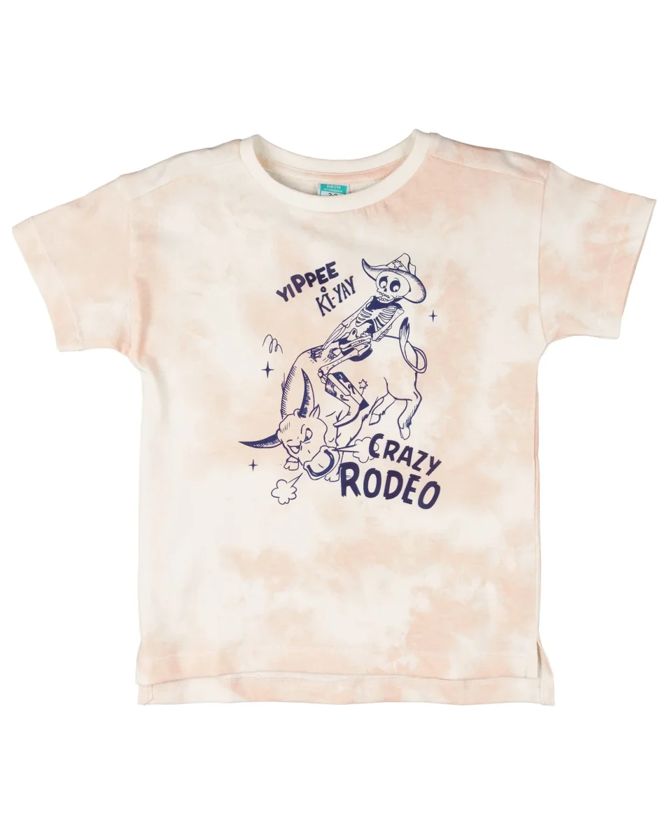 Camiseta de niño tie dye beige - Imagen 3