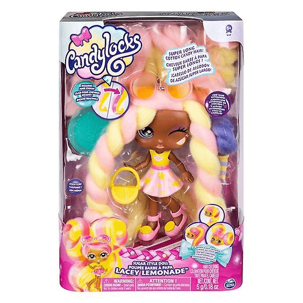 CANDYLOCKS – Muñeca Lacey Lemonade Pelo Algodón de Azúcar - Imagen 2