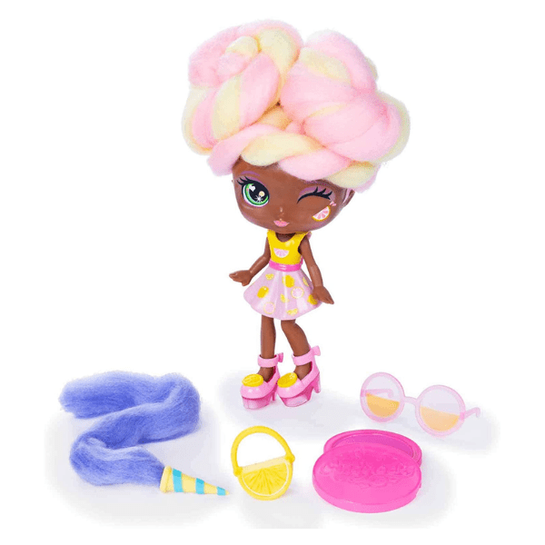 CANDYLOCKS – Muñeca Lacey Lemonade Pelo Algodón de Azúcar - Imagen 4
