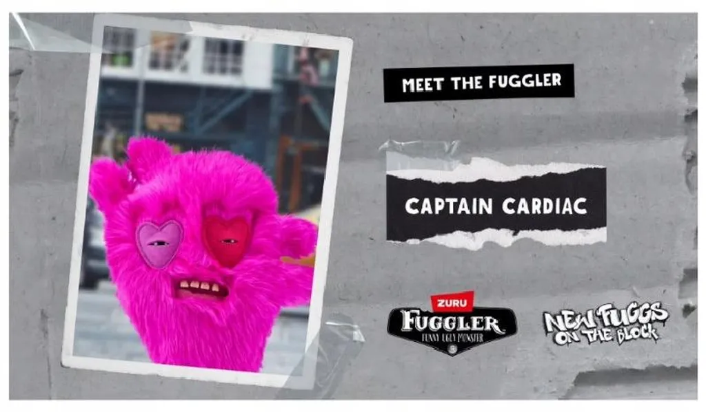 ZURU – Fuggler Captain Cardiac Rosa 22 cm New Fuggs on the Block Raro - Imagen 7