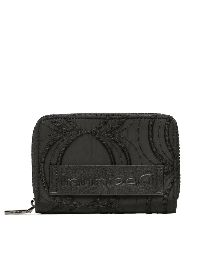 DESIGUAL – Monedero Desigual Bubbles Marisa Wallet S Black 22WAYA07 Negro con Cremallera - Imagen 4