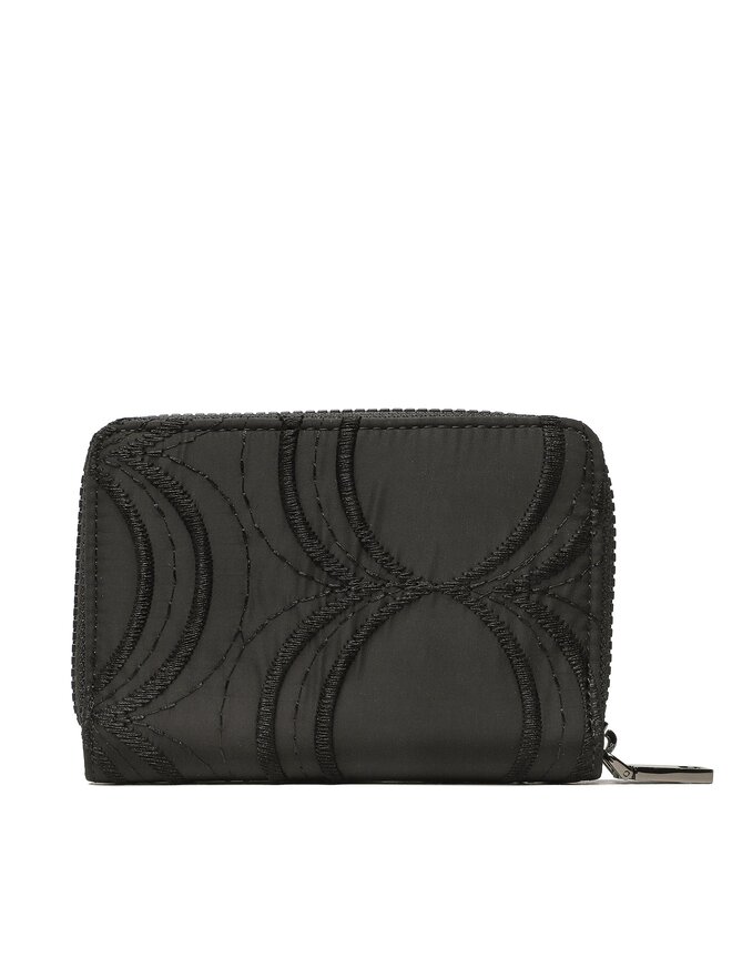 DESIGUAL – Monedero Desigual Bubbles Marisa Wallet S Black 22WAYA07 Negro con Cremallera - Imagen 6