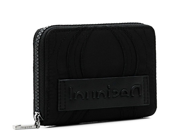 DESIGUAL – Monedero Desigual Bubbles Marisa Wallet S Black 22WAYA07 Negro con Cremallera