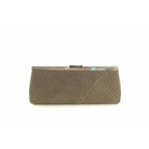 Cartera de mano Victoria Delef antelina color taupe