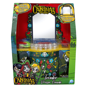 CATRINAS- Taquilla Tocador Accesorios Tocador Catrinas LED Accesorios Niña 36x28x14cm Calaveras Mexicanas Regalo