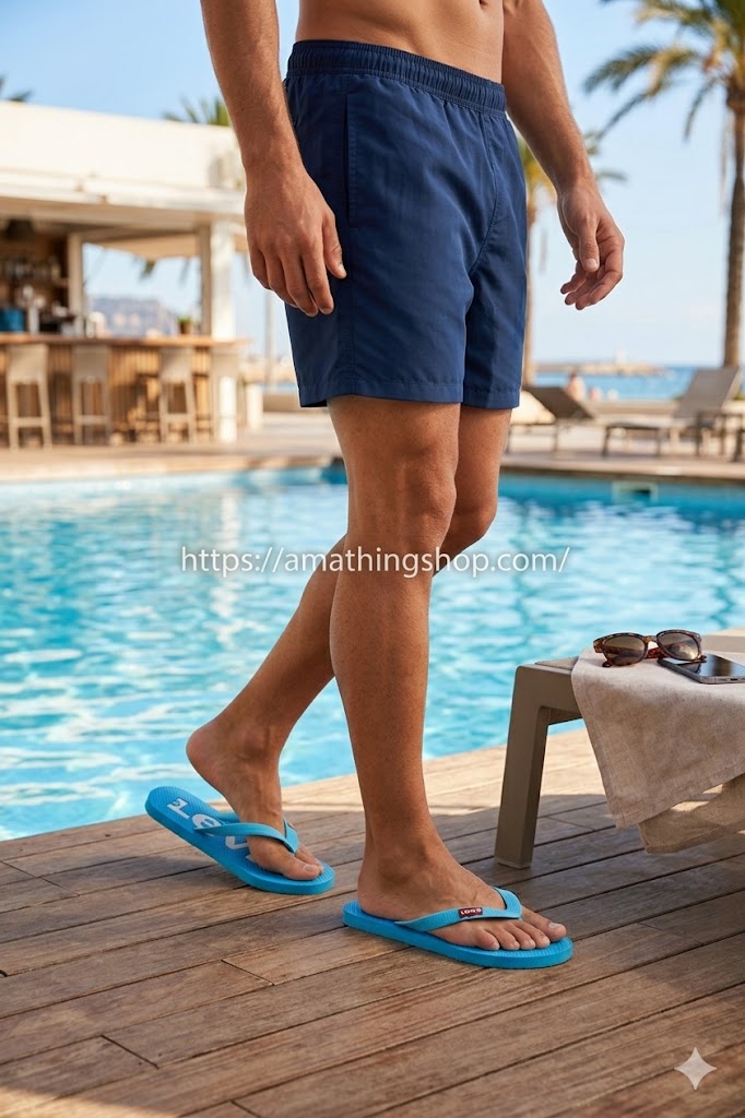 LEVI´S – Chanclas Levi’s Dixon Hombre Azul Talla 43/44 Playa Piscina - Imagen 8