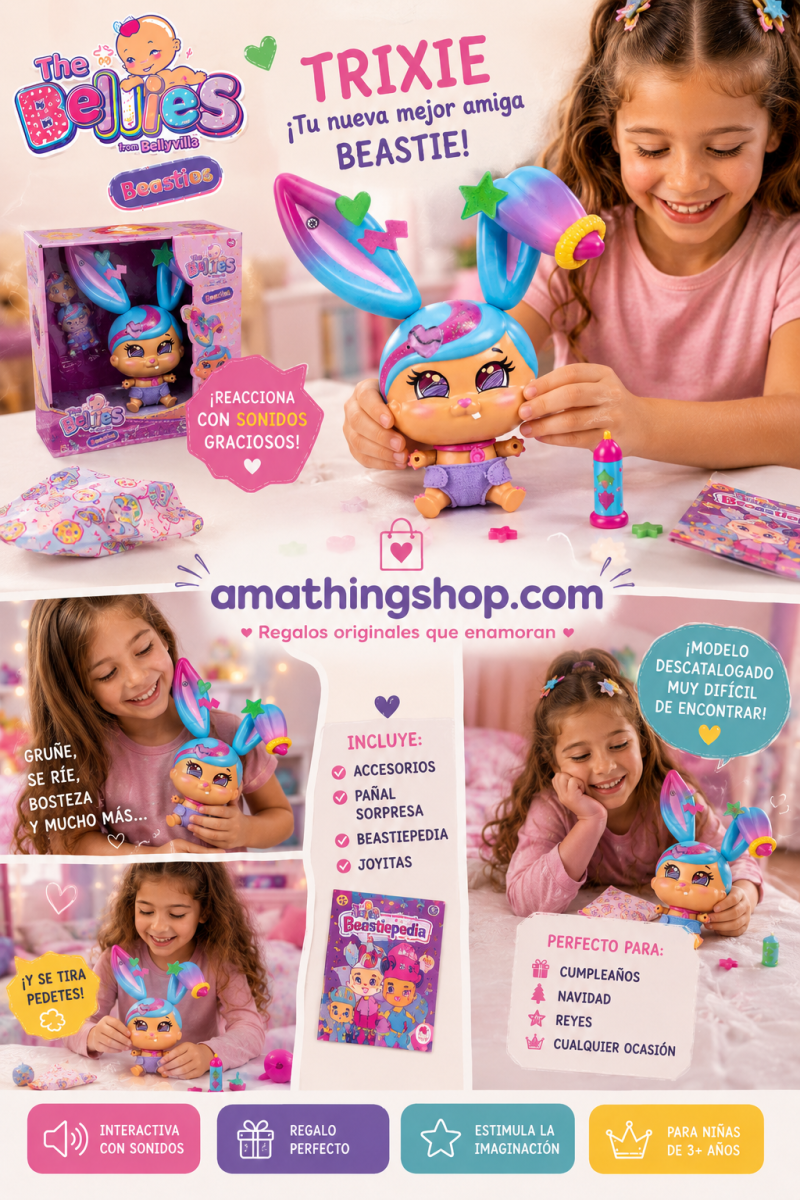 FAMOSA – The Bellies Beasties Trixie – Muñeca Interactiva Famosa con Sonidos - Imagen 8