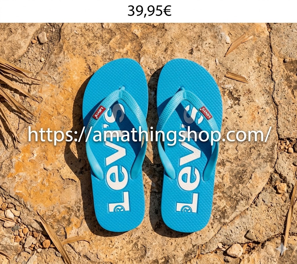 LEVI´S – Chanclas Levi’s Dixon Hombre Azul Talla 43/44 Playa Piscina - Imagen 5