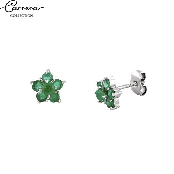 Pendientes Flor Esmeralda - Imagen 2
