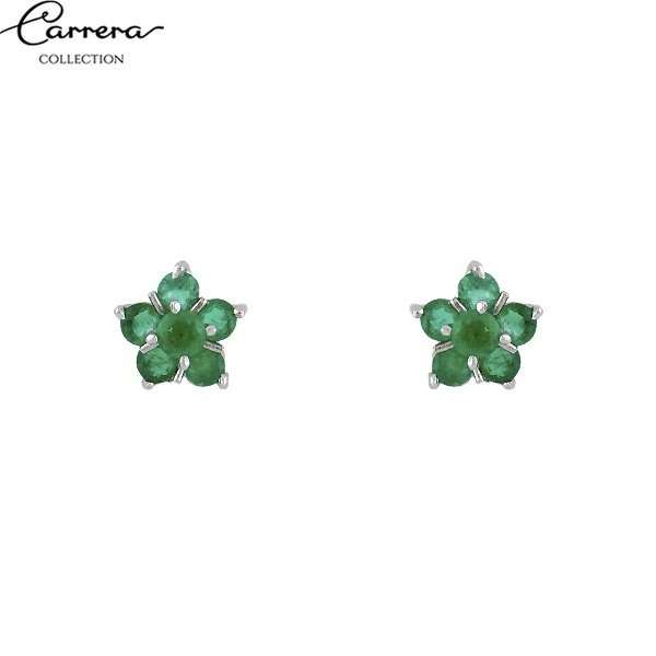Pendientes Flor Esmeralda - Imagen 3