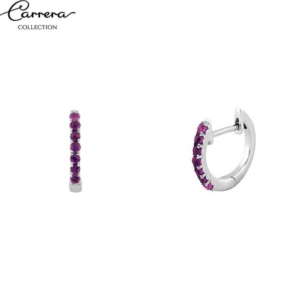 Pendientes Argolla Rubí